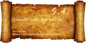 Istvándi Adrián névjegykártya