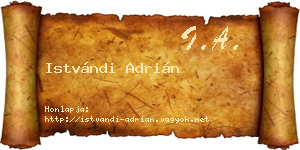 Istvándi Adrián névjegykártya
